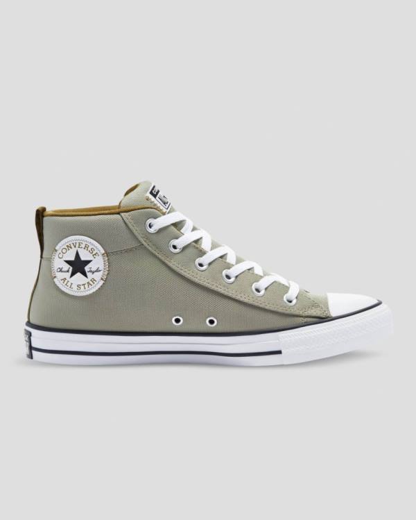 Converse Chuck Taylor All Star Street High Tops Shoes Green | CV-593IMO