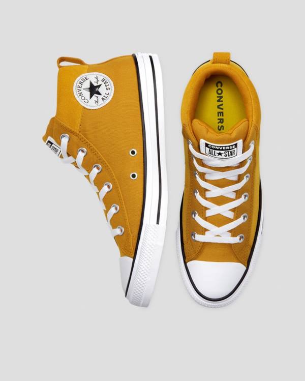 Converse Chuck Taylor All Star Street Mix And Match High Tops Shoes Yellow | CV-643UVN