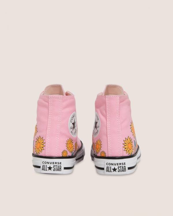 Converse Chuck Taylor All Star Sunflower Print High Tops Shoes Pink | CV-249JKX