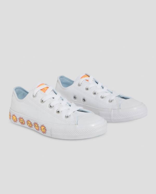 Converse Chuck Taylor All Star Sunny Side Print Low Tops Shoes White | CV-619SZK