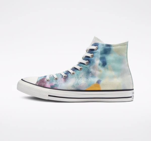 Converse Chuck Taylor All Star Tie-Dye High Tops Shoes Multicolor / Black | CV-215FCK