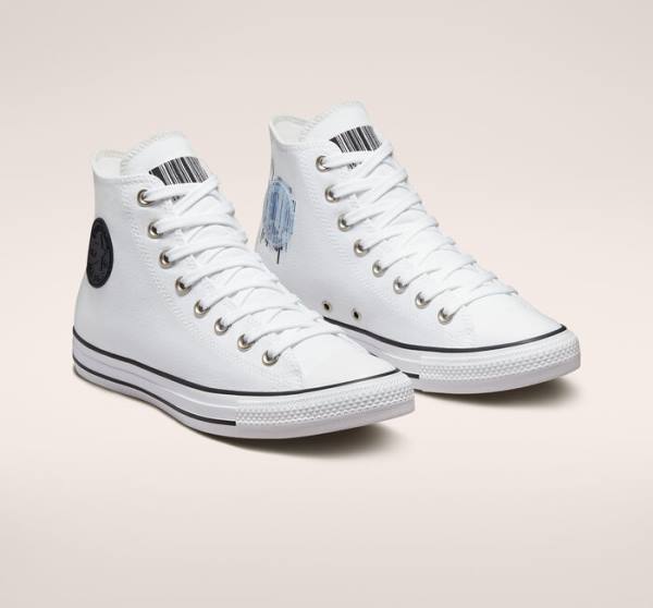 Converse Chuck Taylor All Star Translucent Barcode High Tops Shoes White / Black / White | CV-259LHI