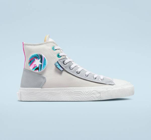 Converse Chuck Taylor Alt Star Marbled Patch High Tops Shoes Grey / Pink | CV-195FMP