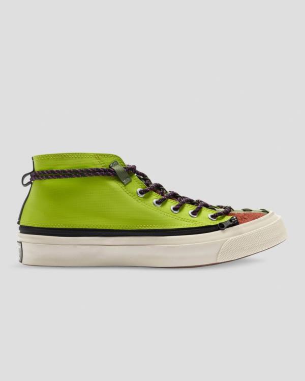 Converse Deck Star Zip High Tops Shoes Green | CV-216ZSU