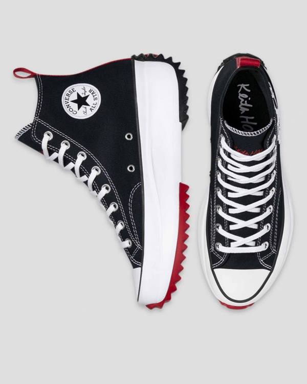 Converse Keith Haring Run Star Hike High Tops Shoes Black | CV-367AMQ