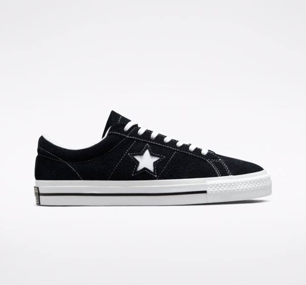 Converse One Star Low Tops Shoes Black / White | CV-215ZAJ