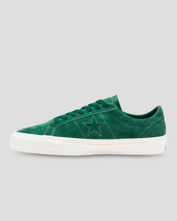 Converse One Star Pro Pigskin Suede Low Tops Shoes Green | CV-932MFX