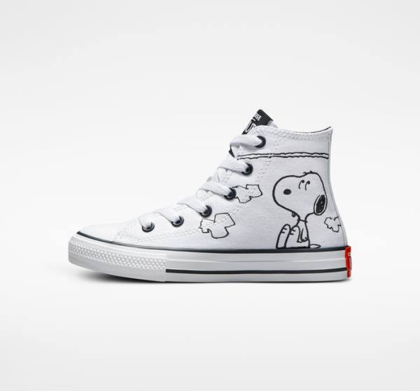 Converse Peanuts Chuck Taylor All Star High Tops Shoes White / Black / Red | CV-591HMT