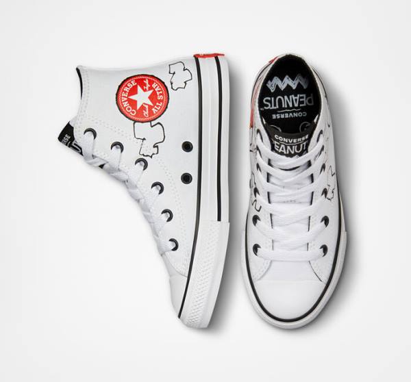 Converse Peanuts Chuck Taylor All Star High Tops Shoes White / Black / Red | CV-591HMT