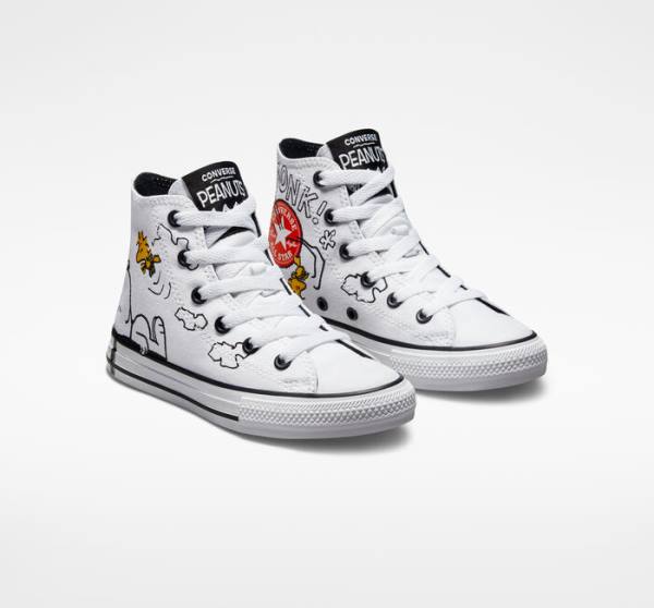 Converse Peanuts Chuck Taylor All Star High Tops Shoes White / Black / Red | CV-591HMT