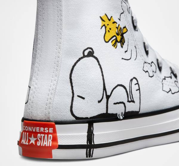 Converse Peanuts Chuck Taylor All Star High Tops Shoes White / Black / Red | CV-591HMT