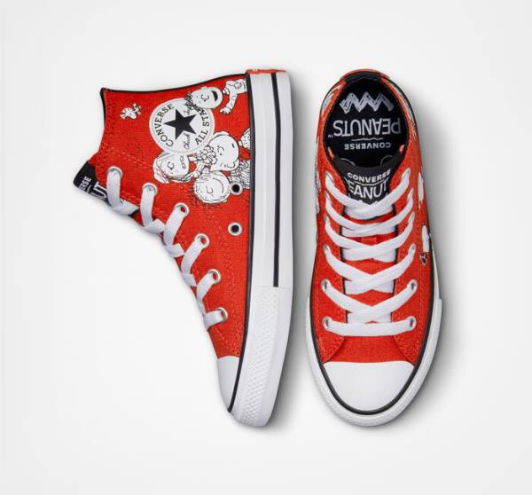 Converse Peanuts Chuck Taylor All Star High Tops Shoes Red / Black / White | CV-682SIU