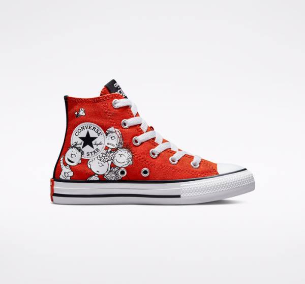 Converse Peanuts Chuck Taylor All Star High Tops Shoes Red / Black / White | CV-682SIU