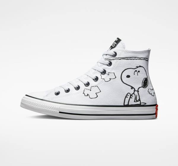 Converse Peanuts Chuck Taylor All Star High Tops Shoes White / Black / Red | CV-961QKW