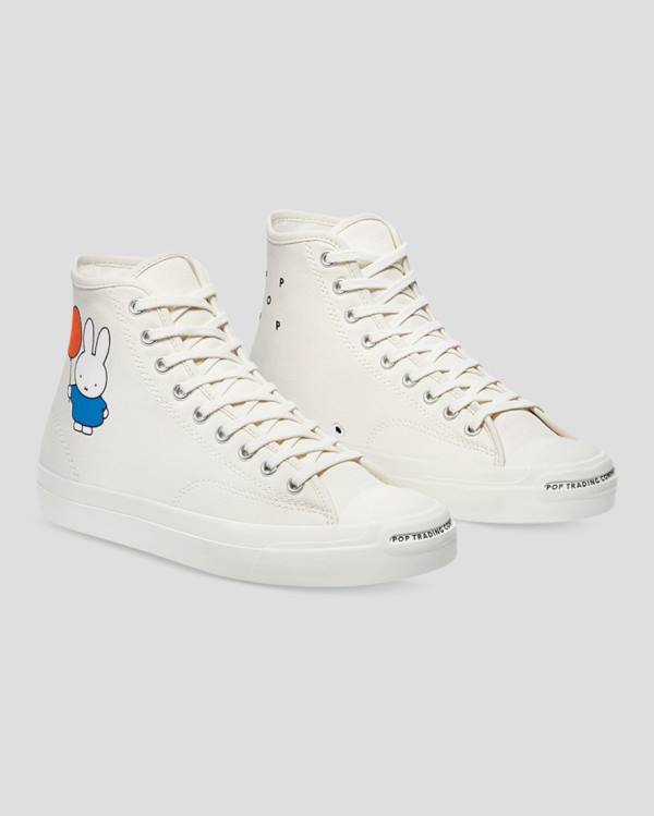 Converse Pop Trading Miffy Jack Purcell Pro High Tops Shoes Beige | CV-794GMY