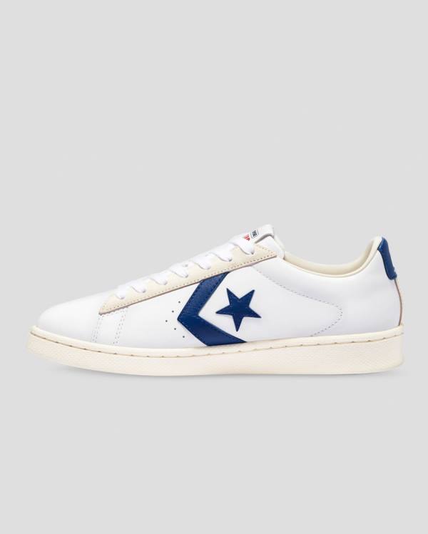 Converse Pro Leather Italy Low Tops Shoes White Blue | CV-935ESX