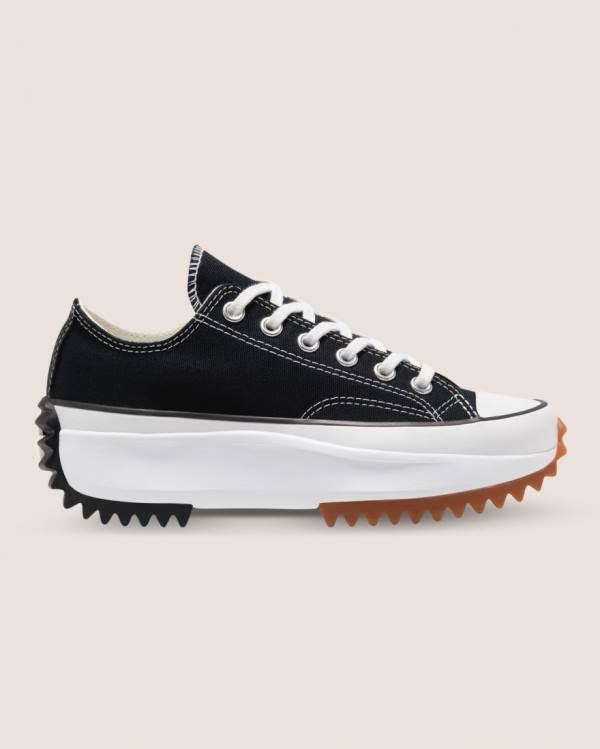 Converse Run Star Hike Canvas Low Tops Shoes Black | CV-608GAN