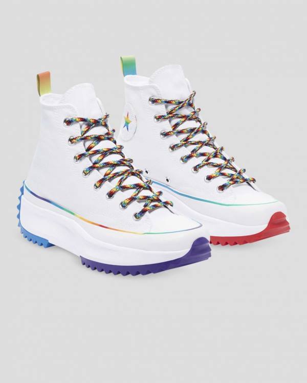 Converse Run Star Hike Pride High Tops Shoes White | CV-154DMY