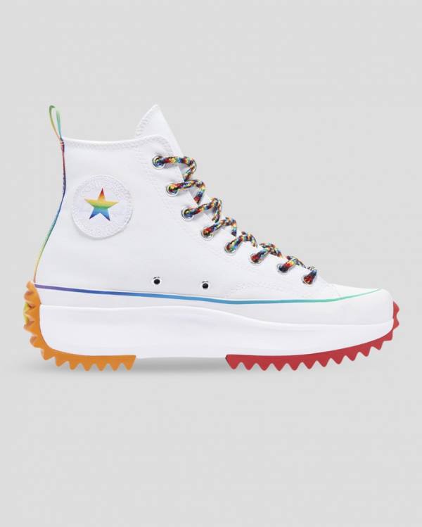 Converse Run Star Hike Pride High Tops Shoes White | CV-154DMY