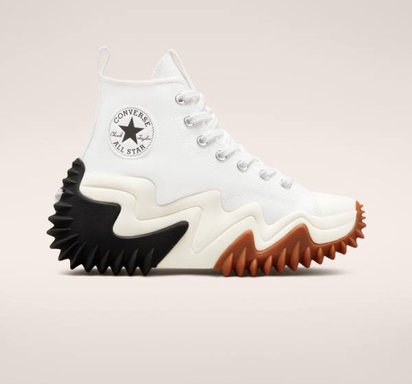 Converse Run Star Motion Platform High Tops Shoes White / Black / Orange | CV-024GFJ