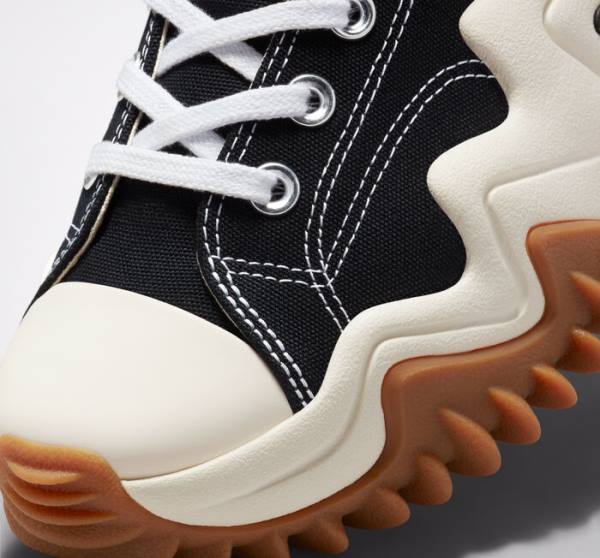 Converse Run Star Motion Platform High Tops Shoes Black / White / Orange | CV-216ZBV
