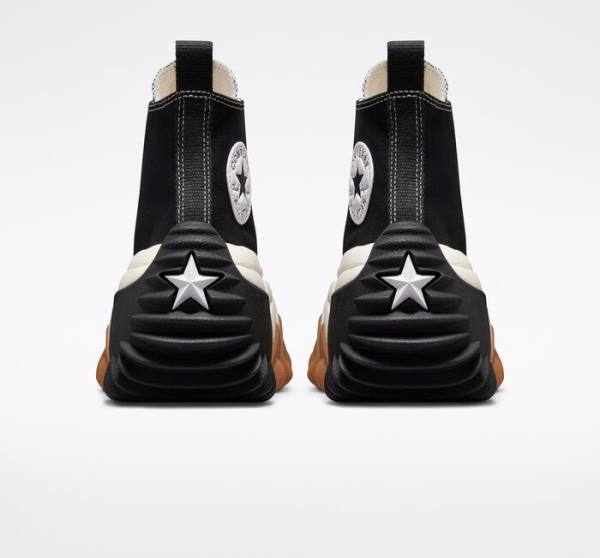 Converse Run Star Motion Platform High Tops Shoes Black / White / Orange | CV-216ZBV