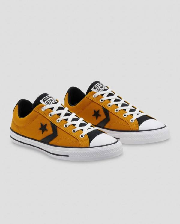 Converse Star Player Low Tops Shoes Yellow Black | CV-514CJK