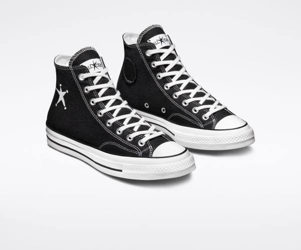 Converse Stussy Chuck 70 High Tops Shoes Black / White | CV-402CBH