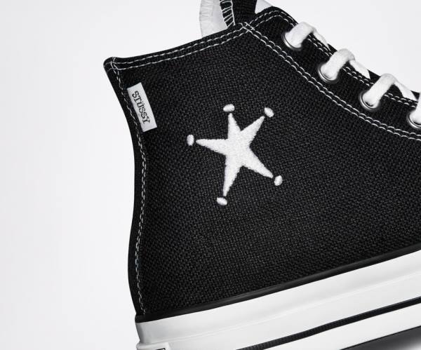 Converse Stussy Chuck 70 High Tops Shoes Black / White | CV-435ILT